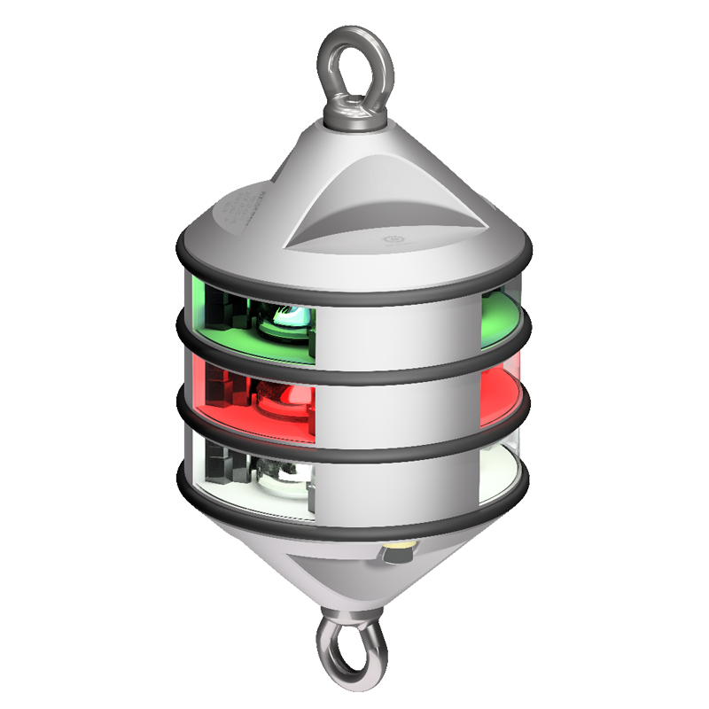 3nm 360° White/Red/Green, hoist, silver anodized 3nm 360° White/Red/Green, hoist, silver anodized